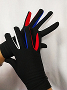 Перчатки из термоткани (белая, синяя, красная вставка)
